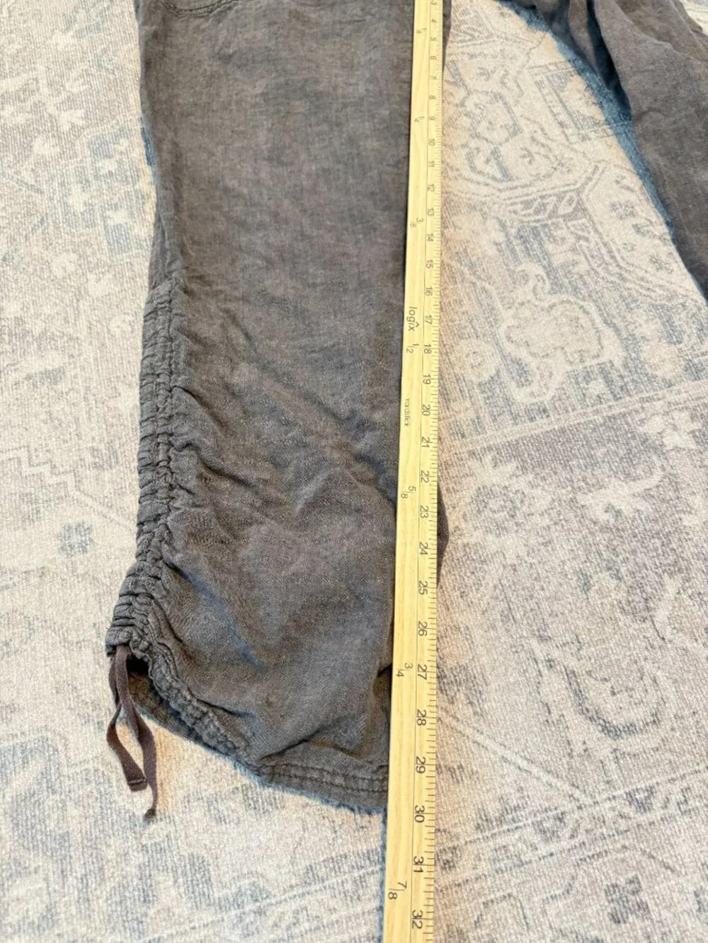 Toad & Co Women's Lina Linen Pull On Pants Medium Brown Lagenlook Coastal - Picture 9 of 11